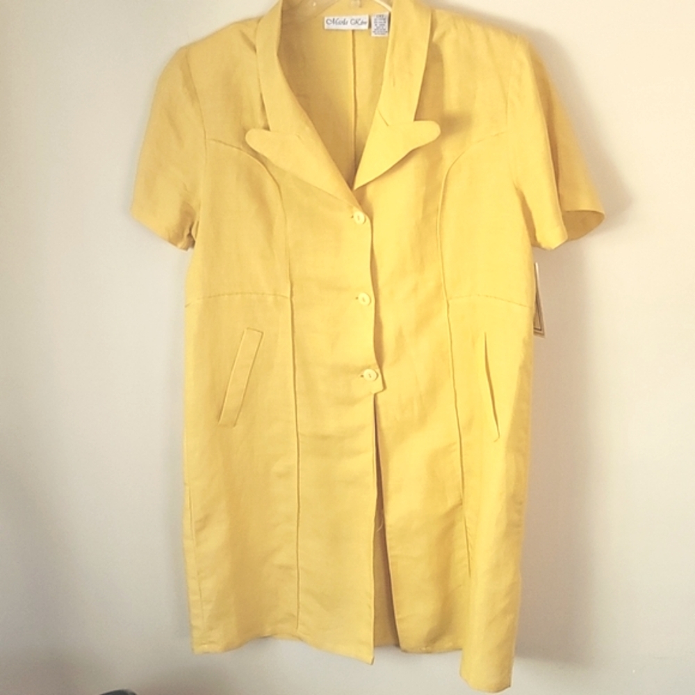 Marla Kim Short Sleeve Long Jacket. Sz 14